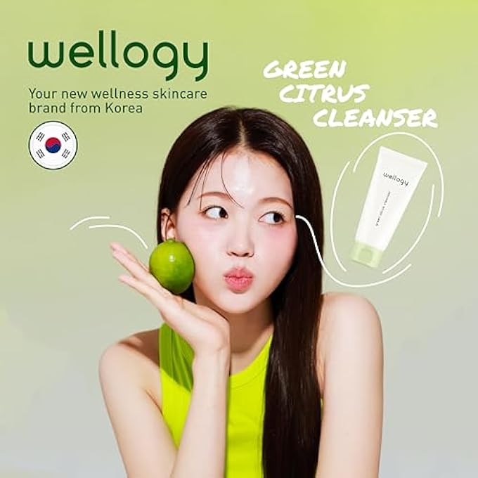 Wellogy KOREAN DAILY FOAMING FACIAL WASH WITH SALICYLIC ACID, VITAMIN C, AND GREEN CITRUS FOR DRY TO NORMAL, SENSITIVE SKIN, VEGAN | GENTLE FACE CLEANSER, ACNE TREATMENT, LIGHTWEIGHT FORMULA | 100ML - Image 2